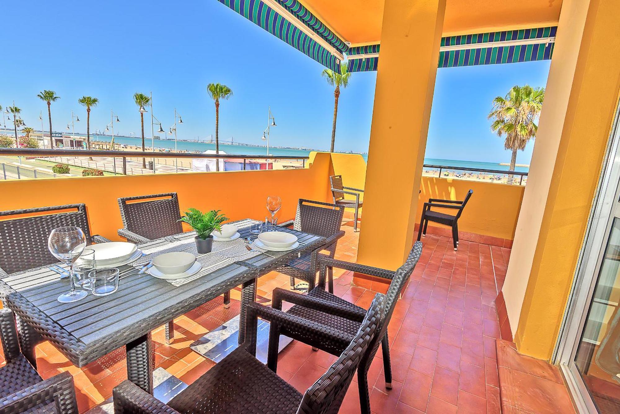 Beachfront Duplex 1ª Linea & Terraces Oceanfront El Puerto de Santa María Extérieur photo