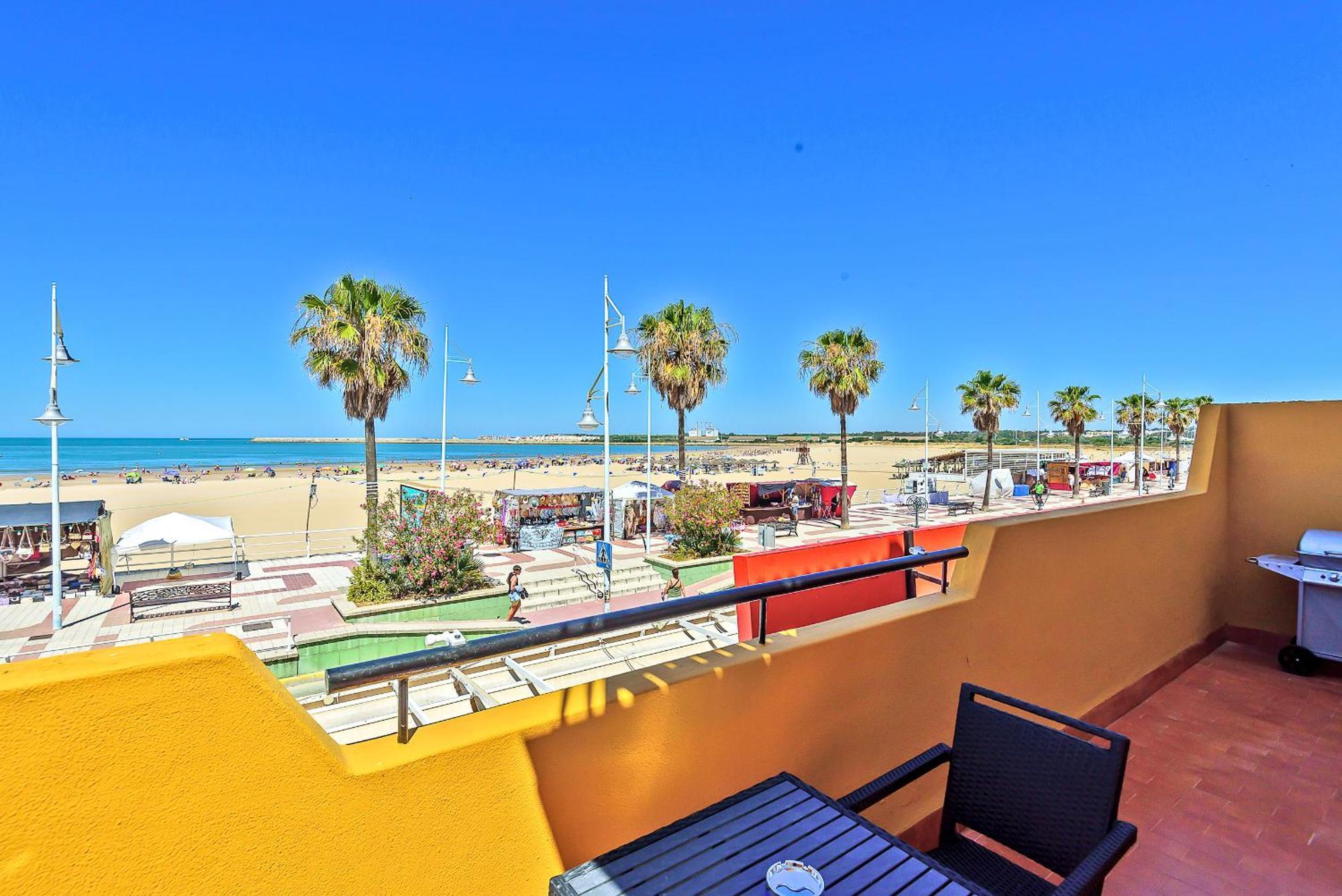 Beachfront Duplex 1ª Linea & Terraces Oceanfront El Puerto de Santa María Extérieur photo